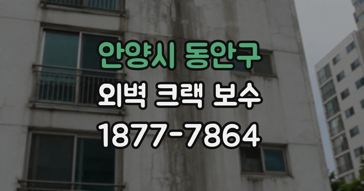 안양시 동안구 외벽 크랙 보수