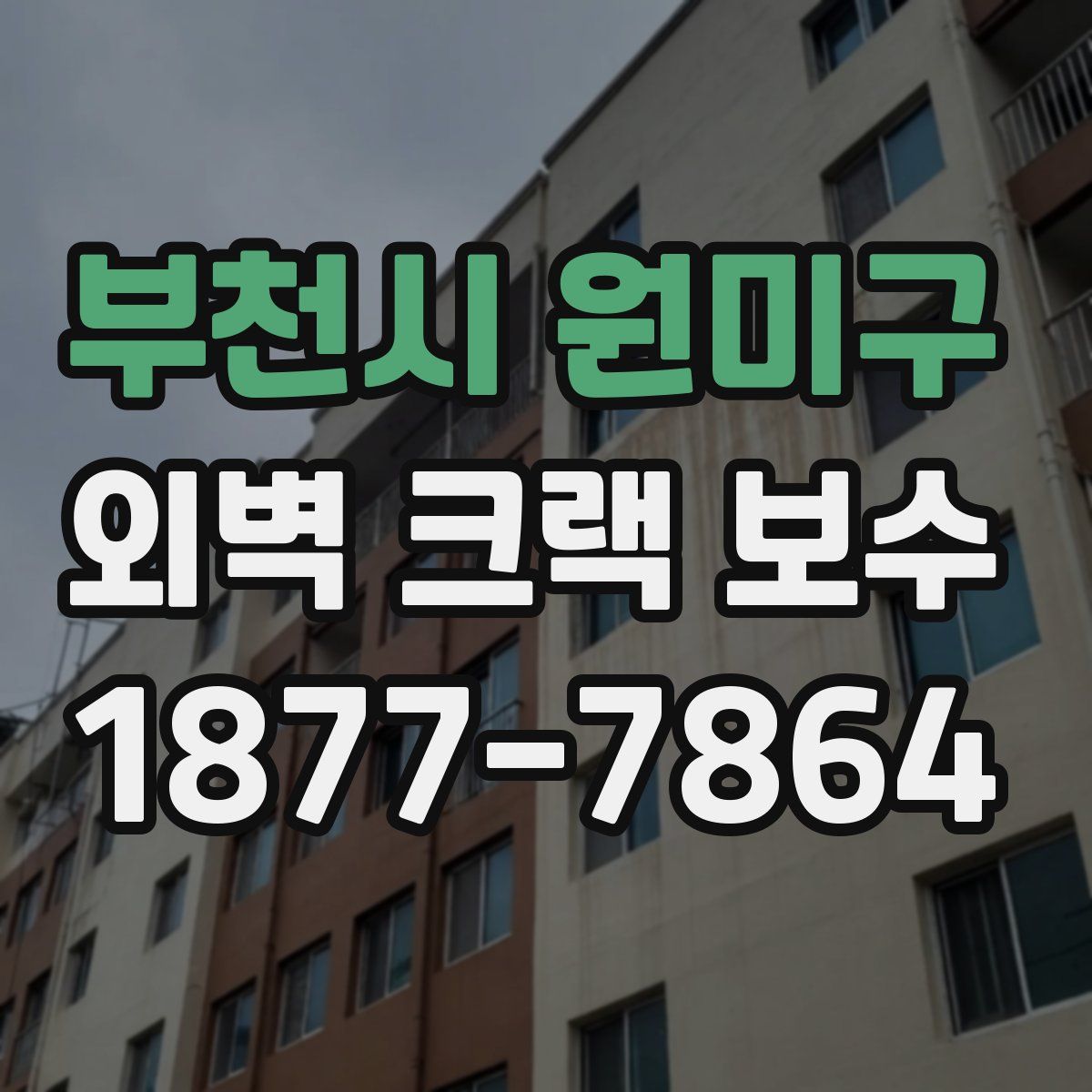 부천시 원미구 외벽 크랙 보수