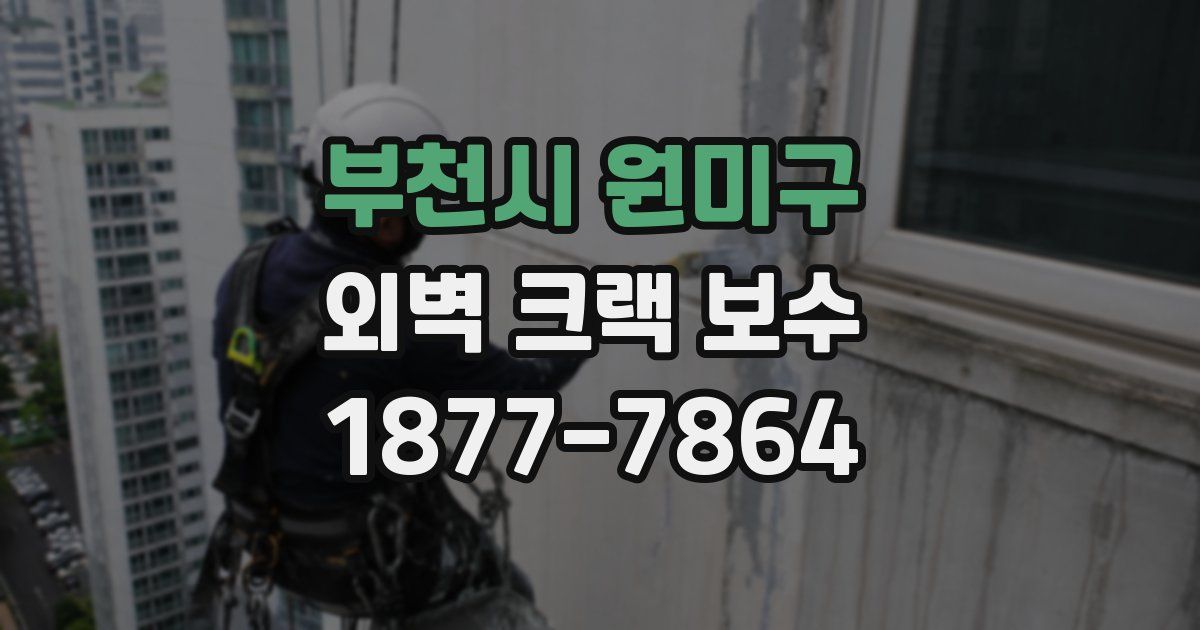 부천시 원미구 외벽 크랙 보수