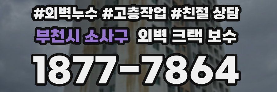 부천시 소사구 외벽 크랙 보수