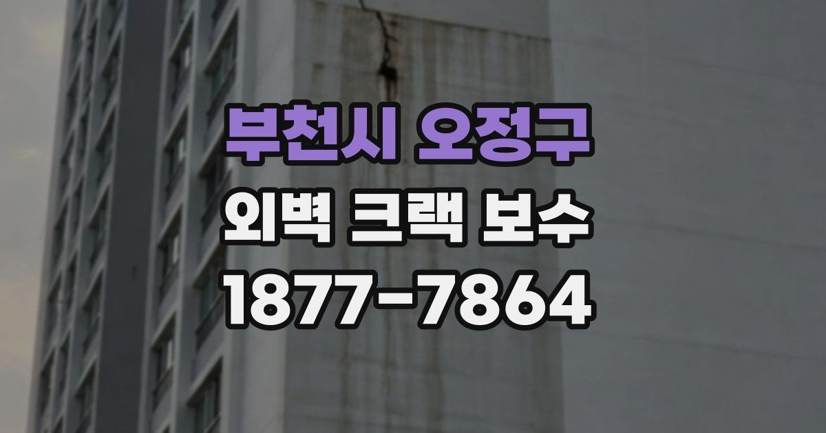 부천시 오정구 외벽 크랙 보수