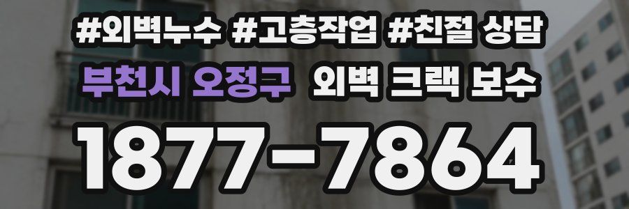 부천시 오정구 외벽 크랙 보수
