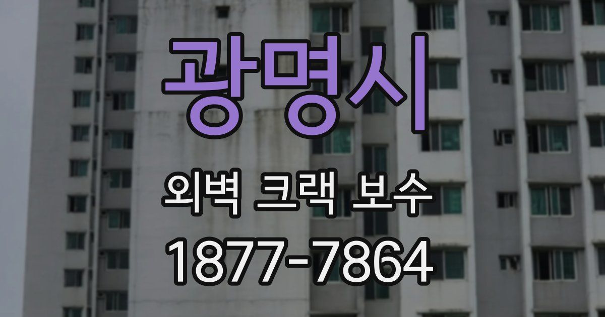 광명시 외벽 크랙 보수