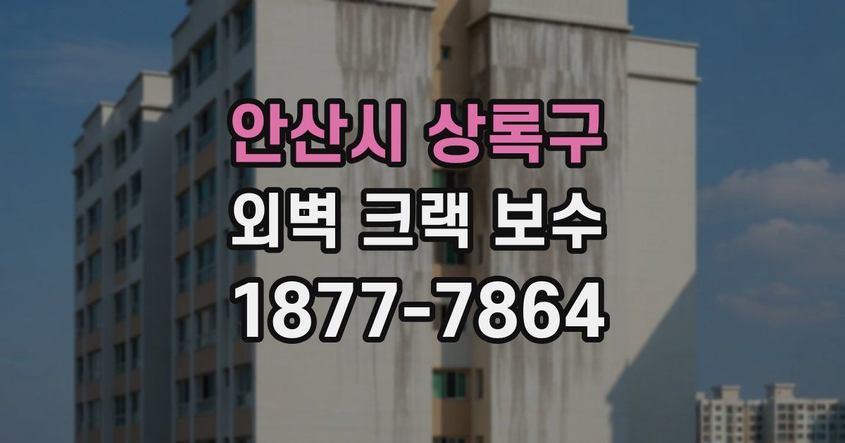 안산시 상록구 외벽 크랙 보수