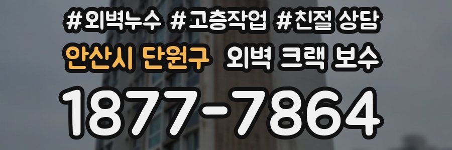 안산시 단원구 외벽 크랙 보수