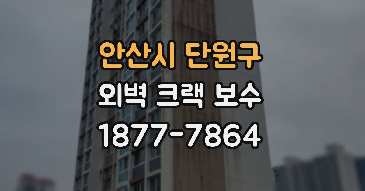 안산시 단원구 외벽 크랙 보수
