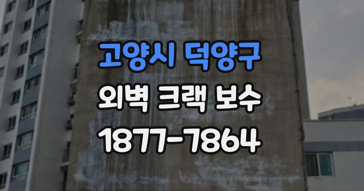 고양시 덕양구 외벽 크랙 보수