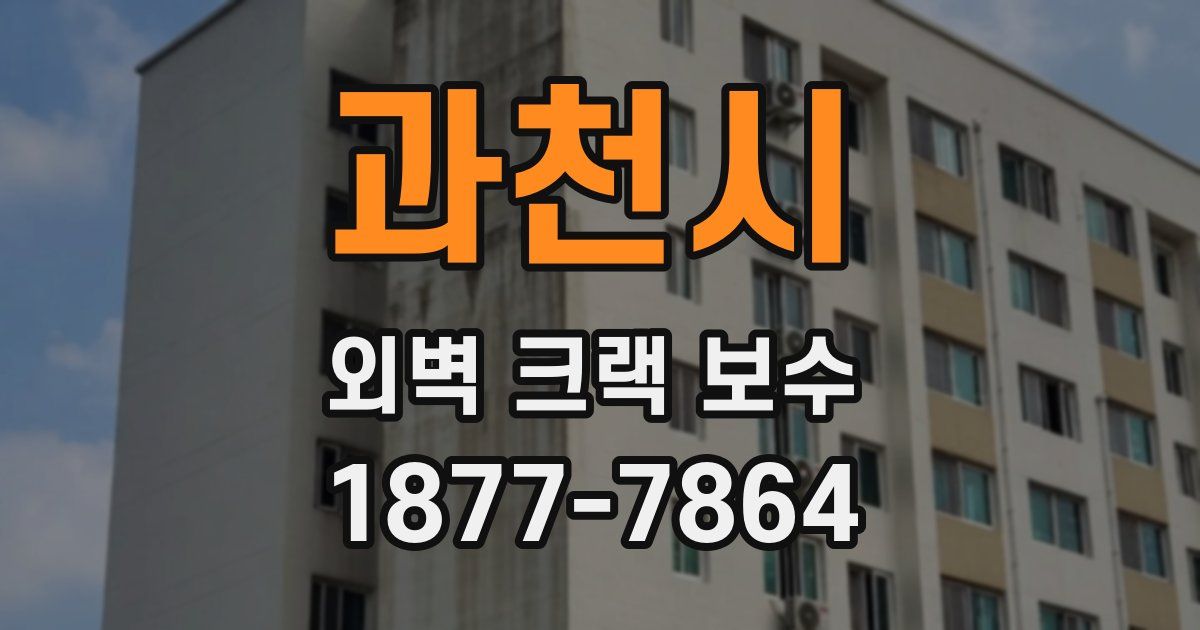 과천시 외벽 크랙 보수