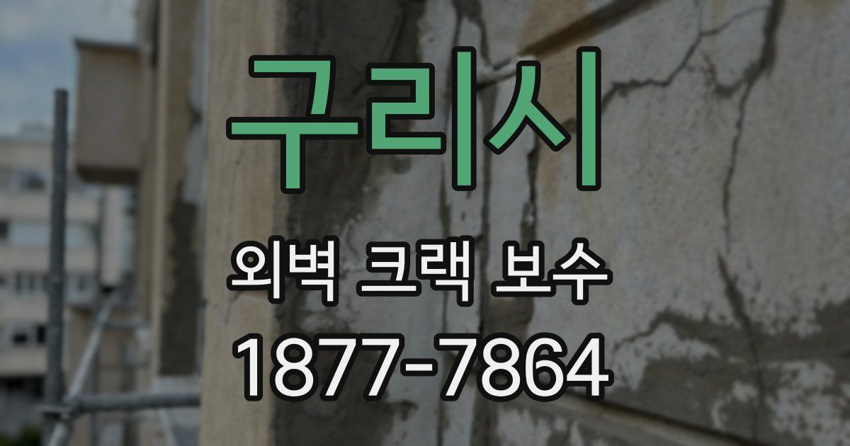 구리시 외벽 크랙 보수