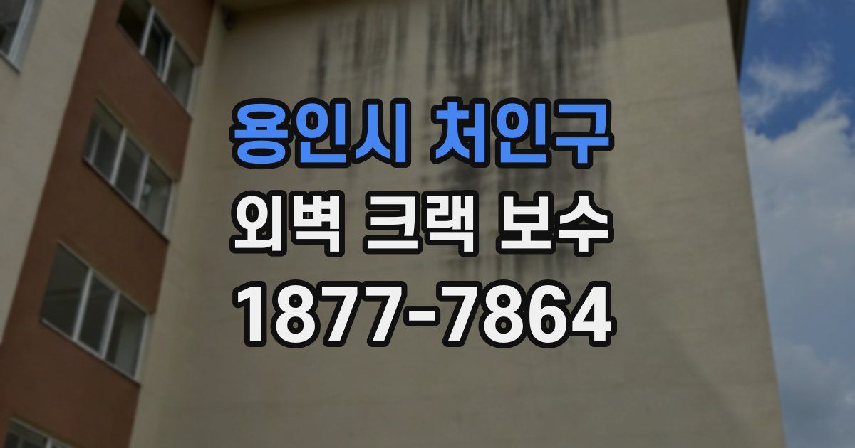 용인시 처인구 외벽 크랙 보수