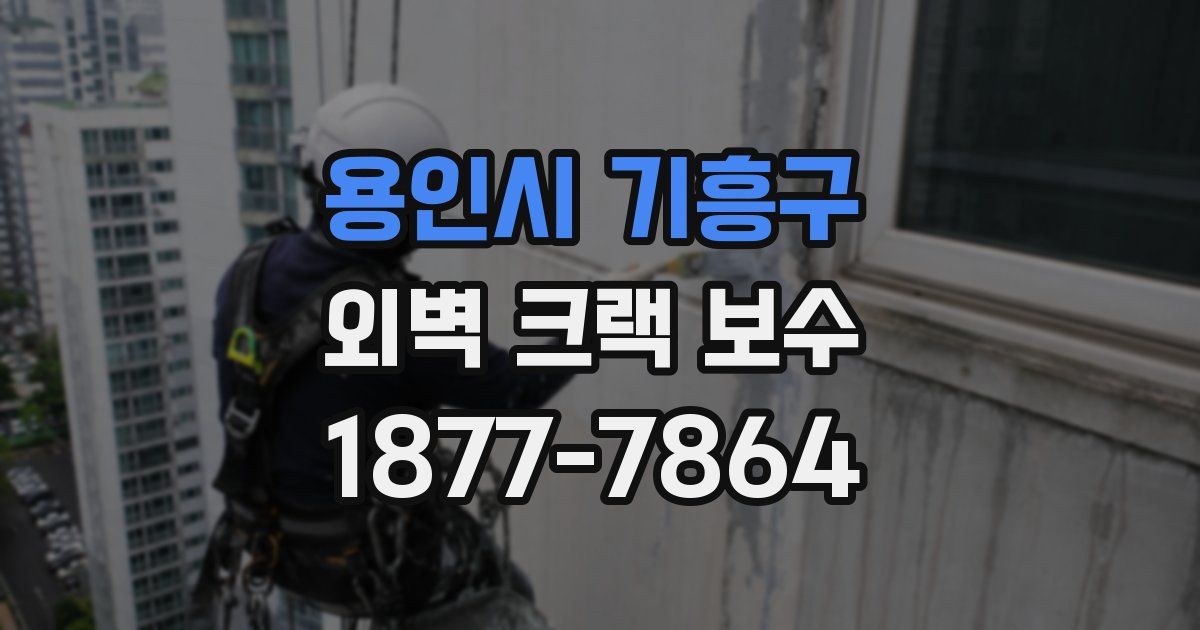 용인시 기흥구 외벽 크랙 보수