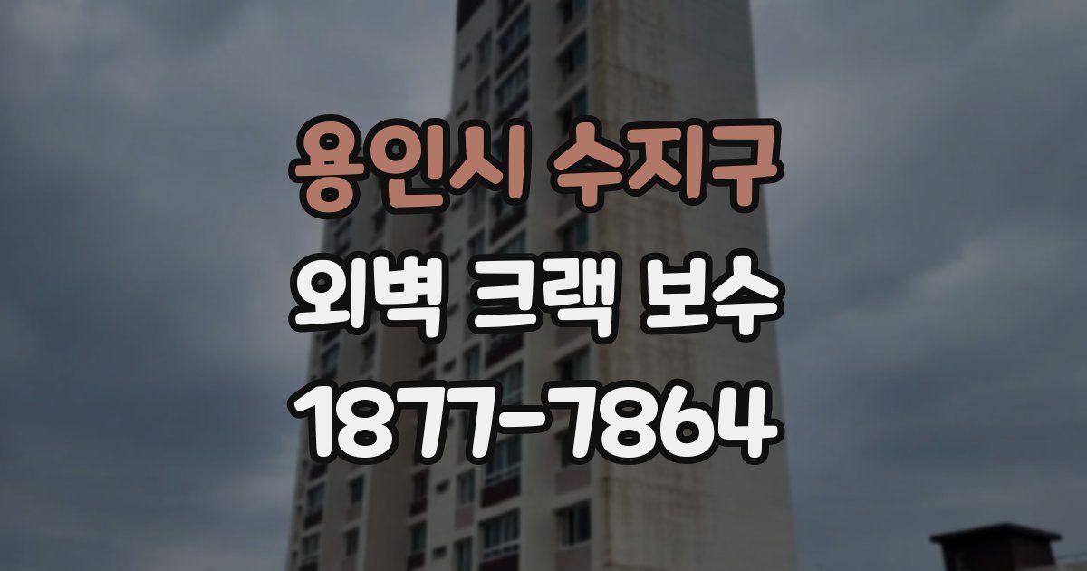 용인시 수지구 외벽 크랙 보수