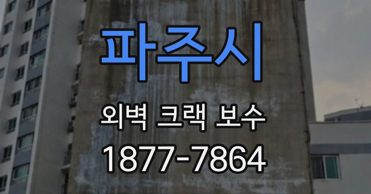 파주시 외벽 크랙 보수