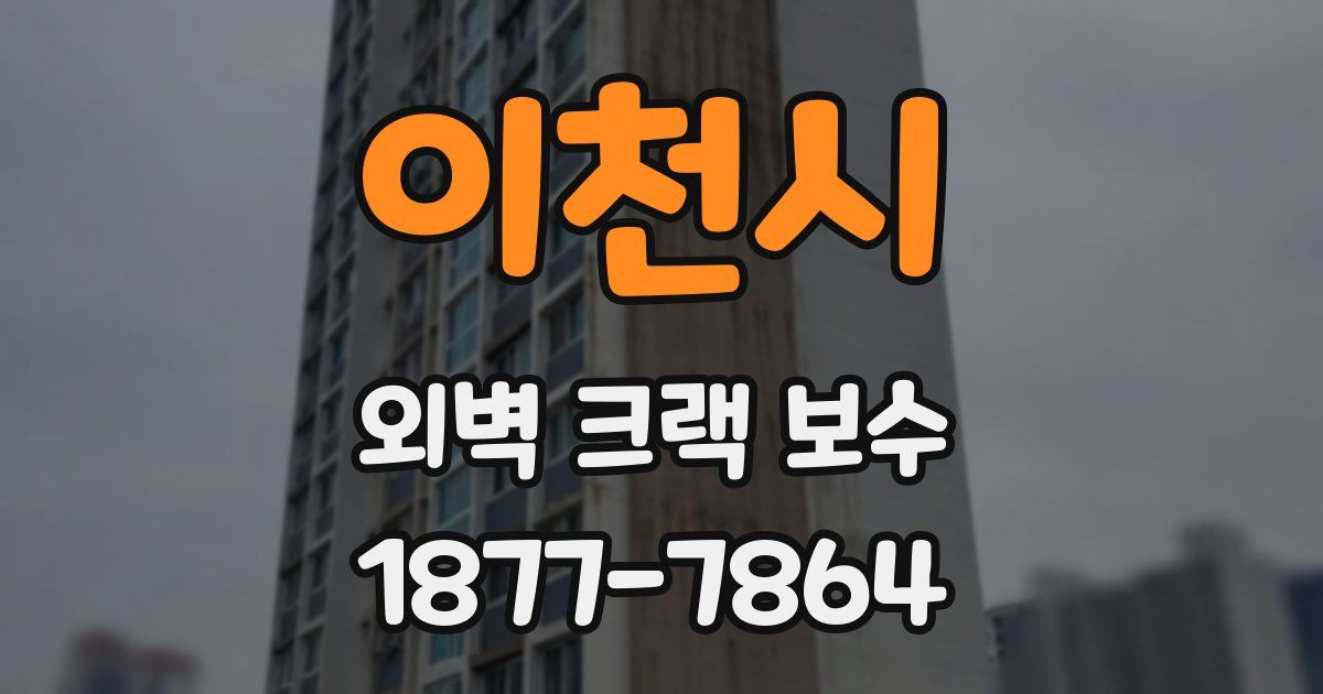 이천시 외벽 크랙 보수
