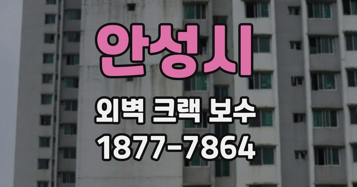 안성시 외벽 크랙 보수