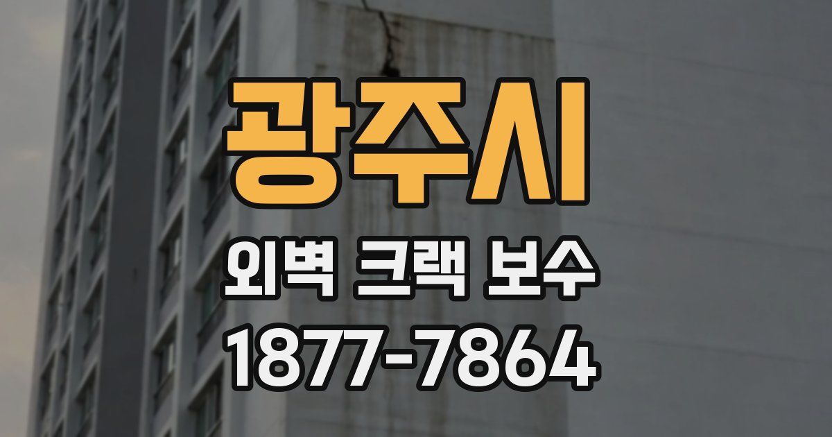 광주시 외벽 크랙 보수