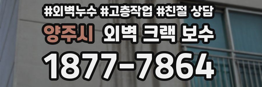 양주시 외벽 크랙 보수