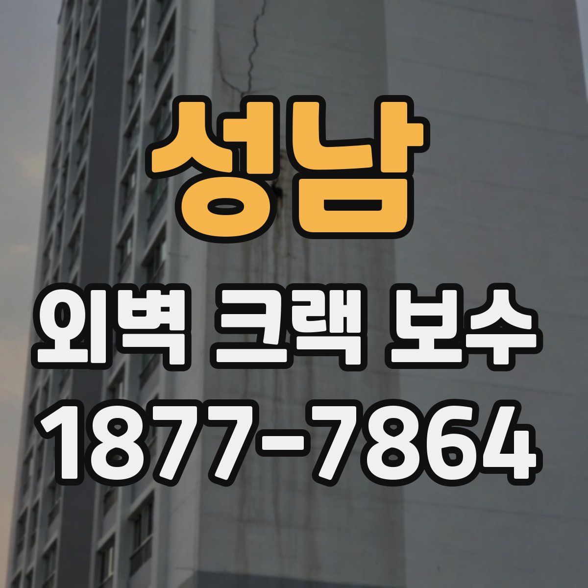 성남 외벽 크랙 보수