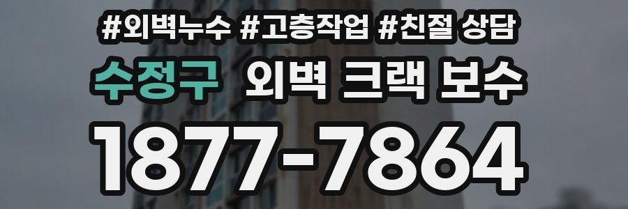 수정구 외벽 크랙 보수