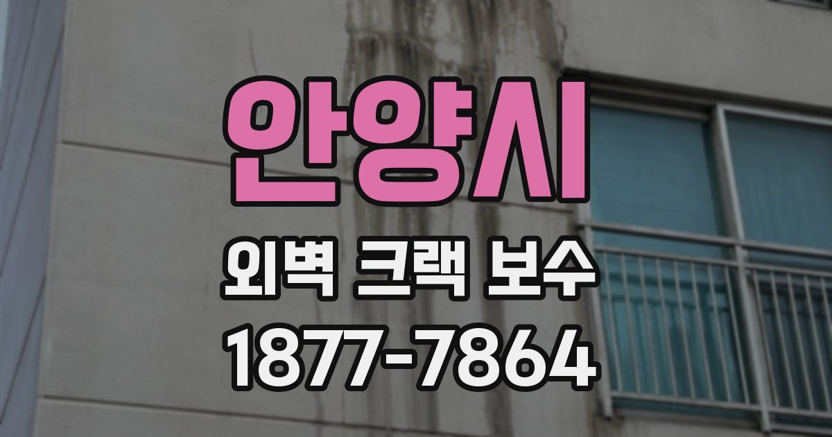 안양시 외벽 크랙 보수