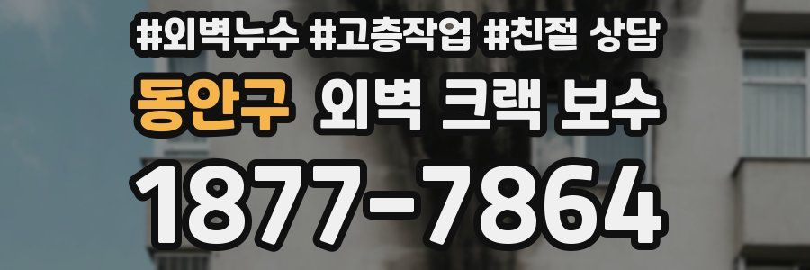 동안구 외벽 크랙 보수