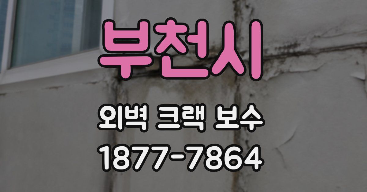 부천시 외벽 크랙 보수