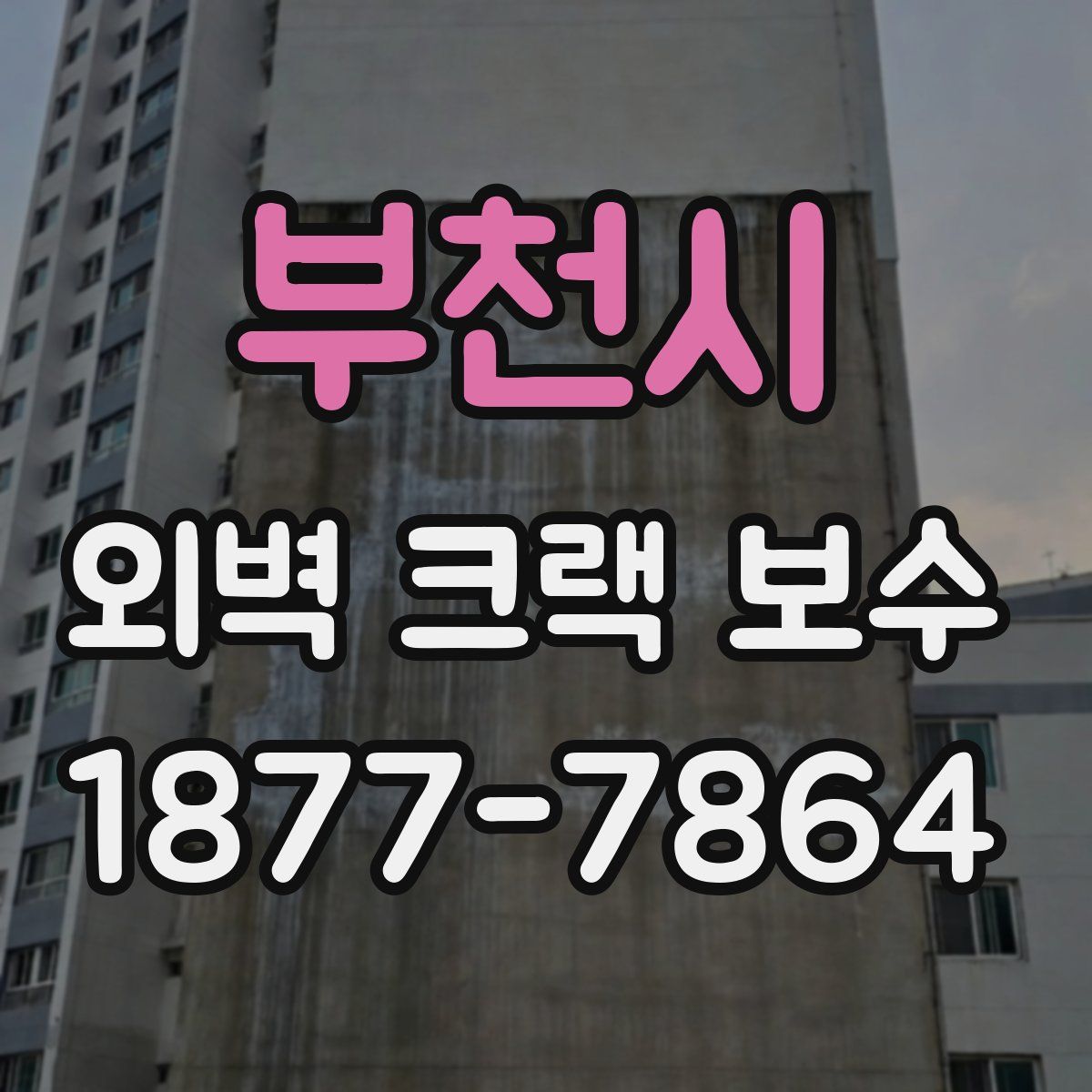 부천시 외벽 크랙 보수