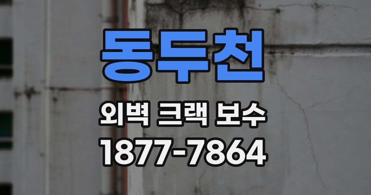 동두천 외벽 크랙 보수