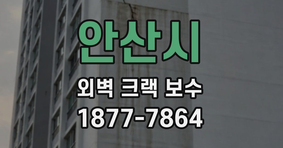 안산시 외벽 크랙 보수