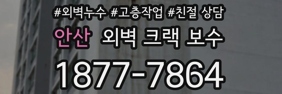 안산 외벽 크랙 보수