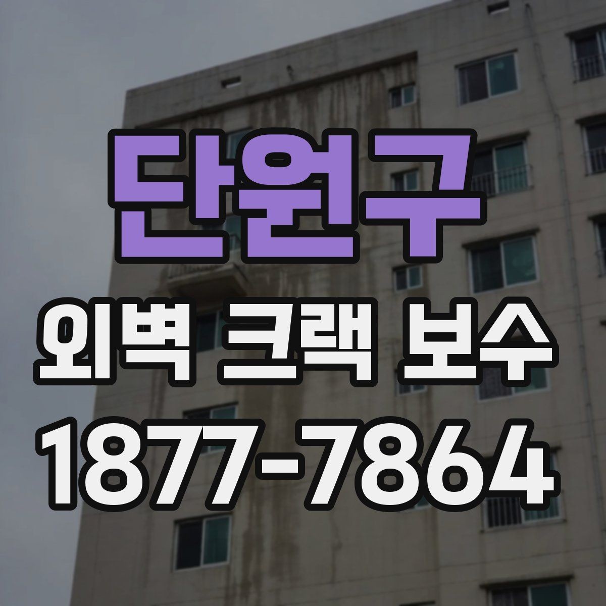 단원구 외벽 크랙 보수 시 방수재와 실란트 선택 기준