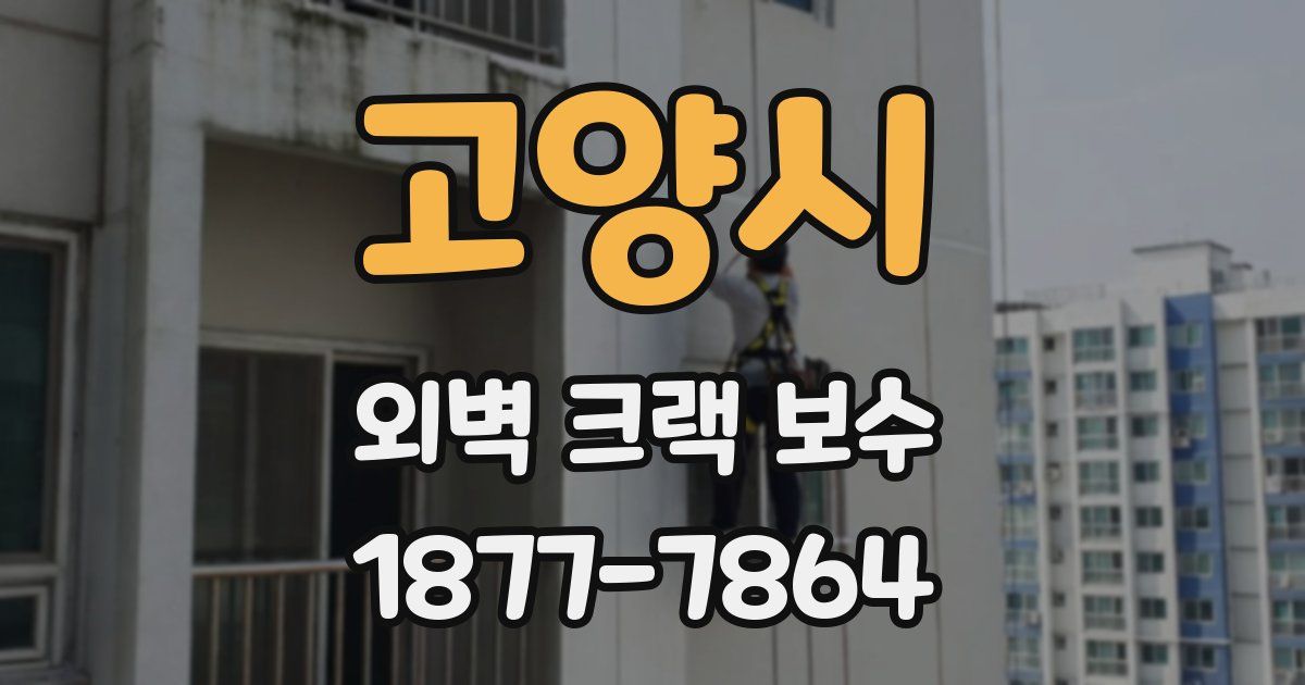 고양시 외벽 크랙 보수
