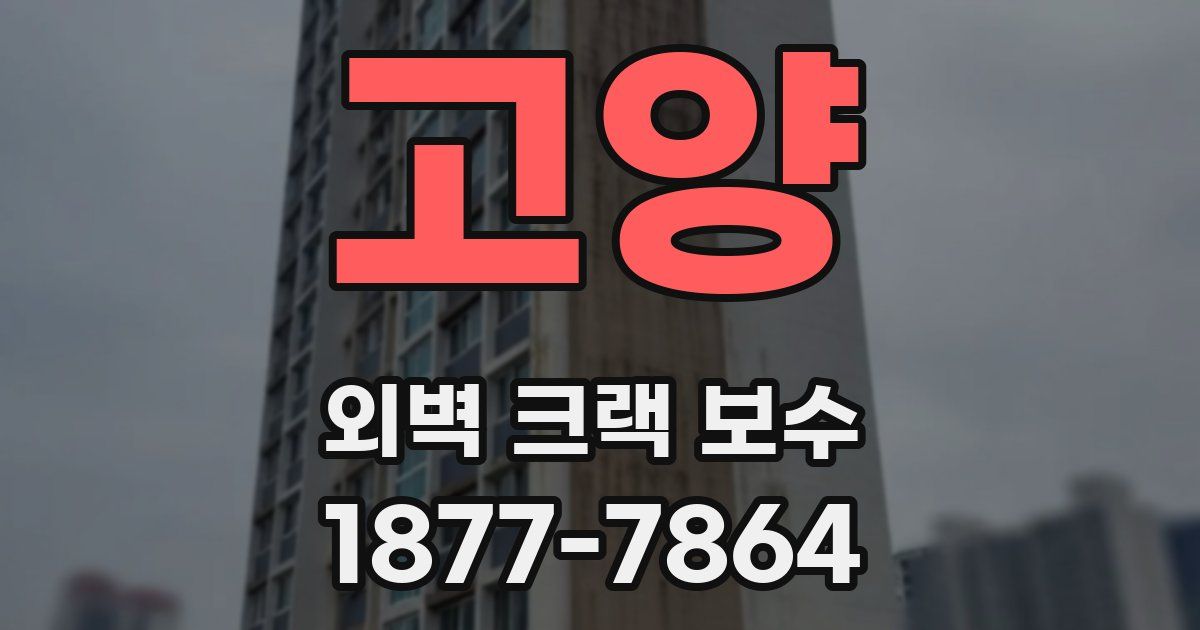 고양 외벽 크랙 보수