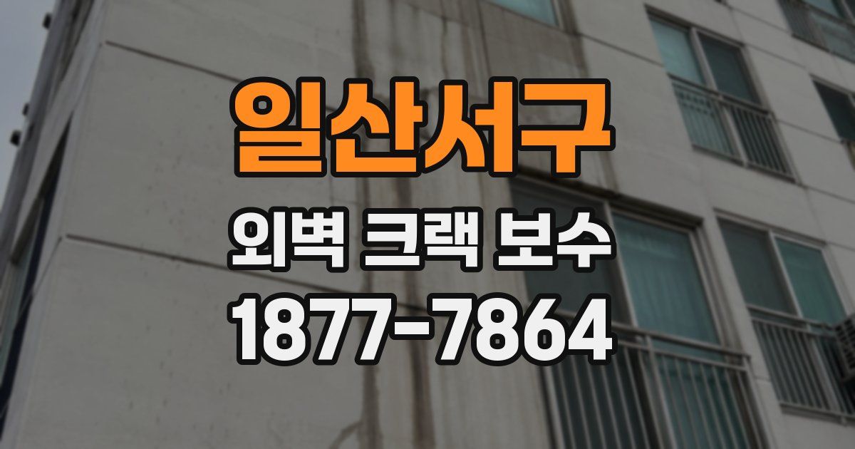 일산서구 외벽 크랙 보수