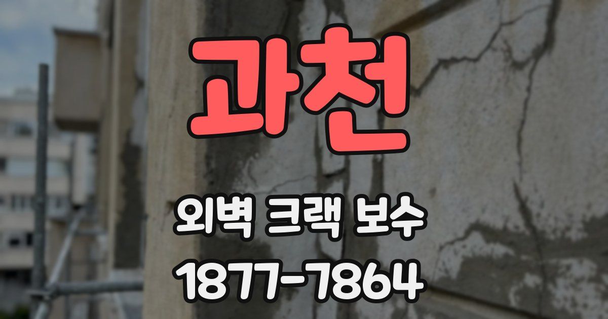 과천 외벽 크랙 보수