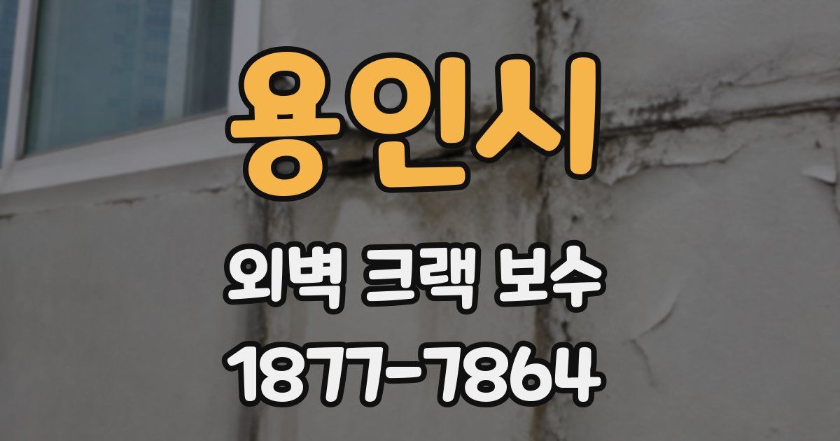 용인시 외벽 크랙 보수