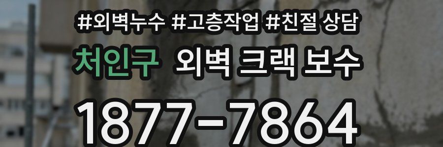 처인구 외벽 크랙 보수