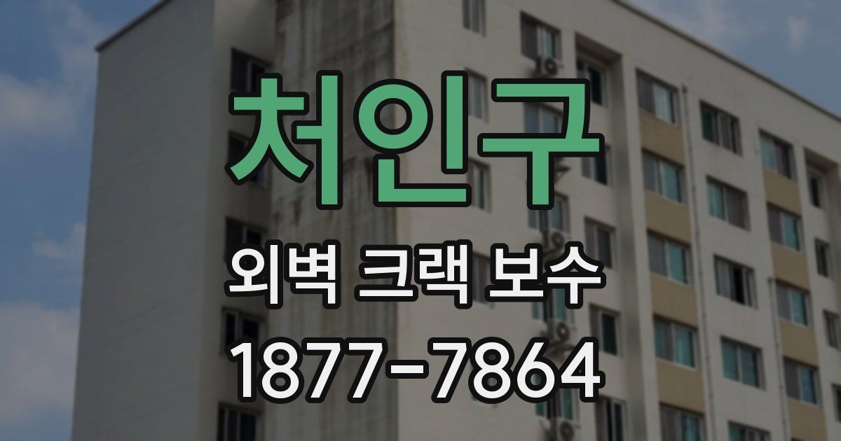 처인구 외벽 크랙 보수
