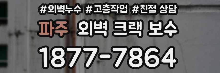 파주 외벽 크랙 보수