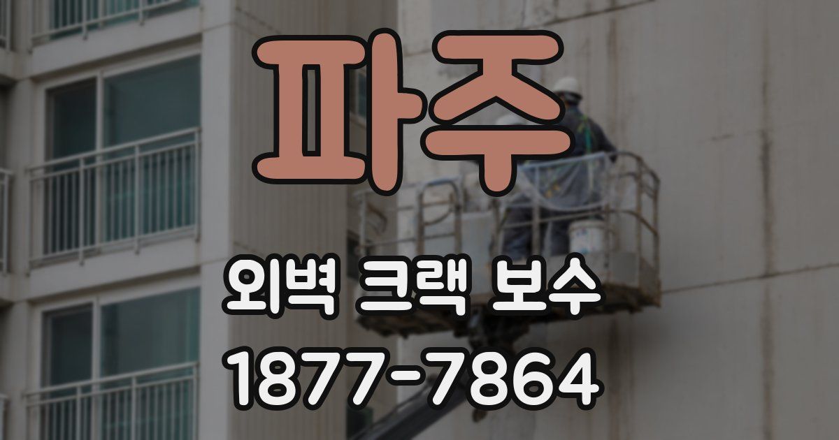 파주 외벽 크랙 보수