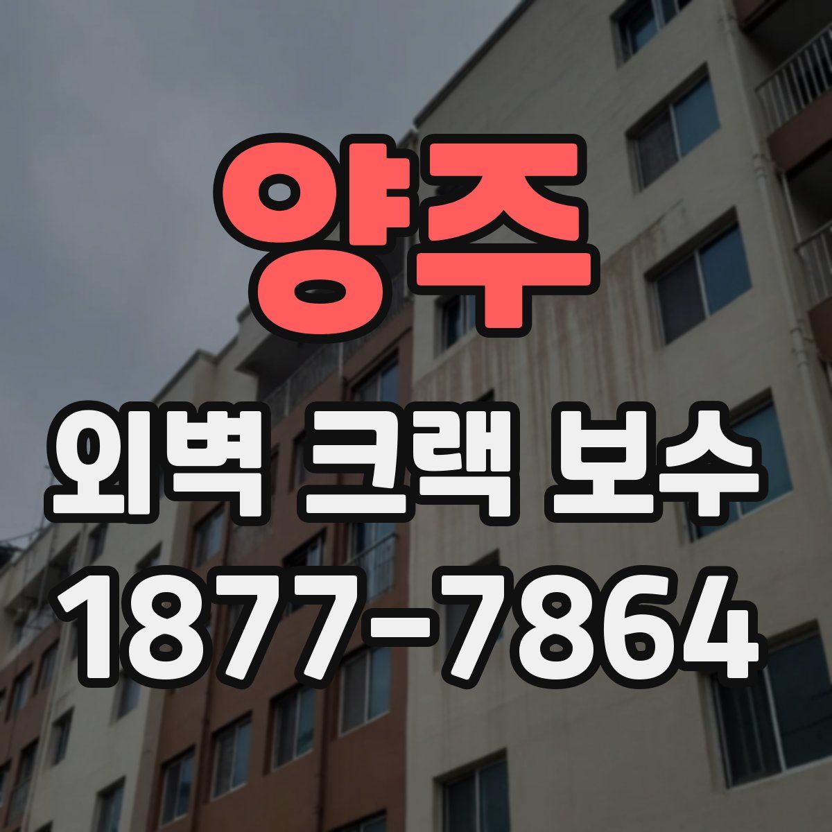 양주 외벽 크랙 보수