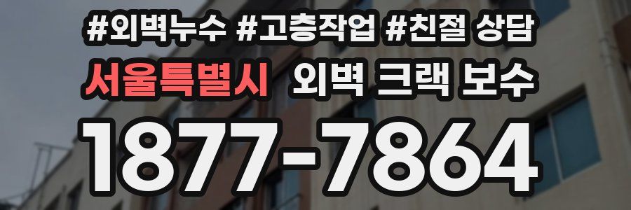 서울특별시 외벽 크랙 보수