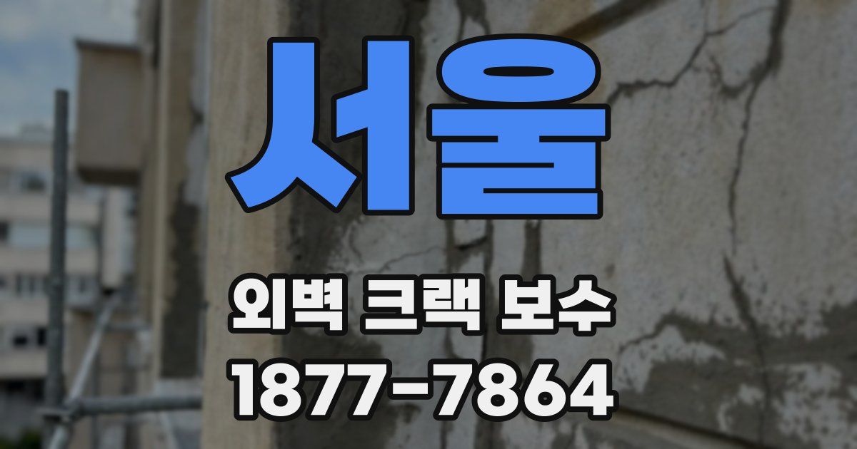 서울 외벽 크랙 보수