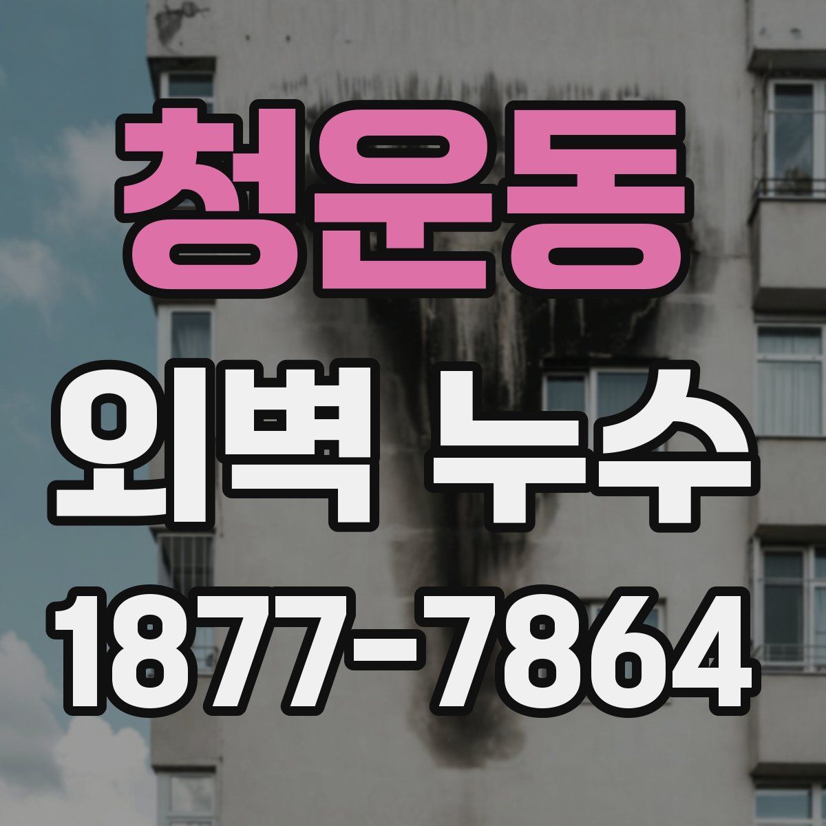 청운동 외벽 누수