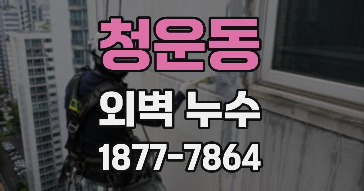 청운동 외벽 누수