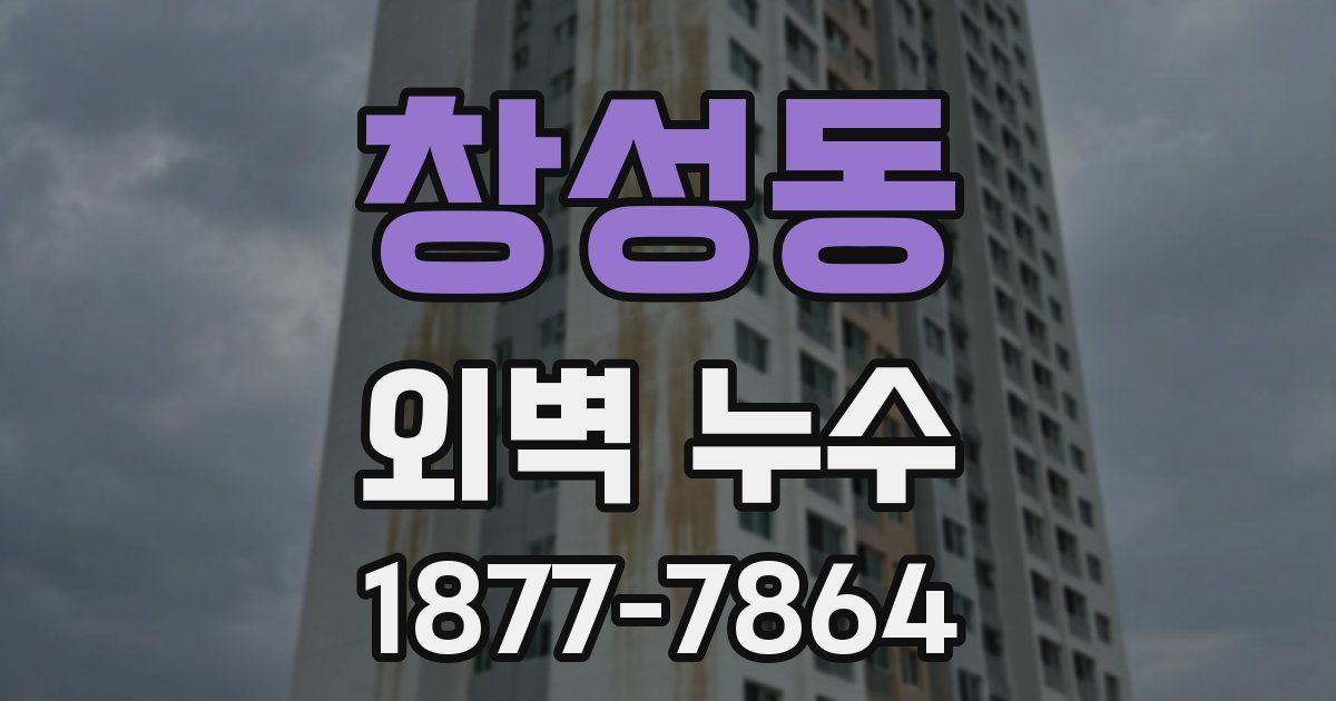 창성동 외벽 누수