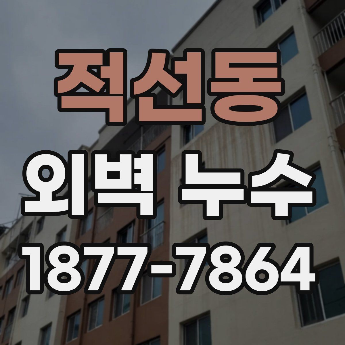 적선동 외벽 누수 진단에서 놓치기 쉬운 요소