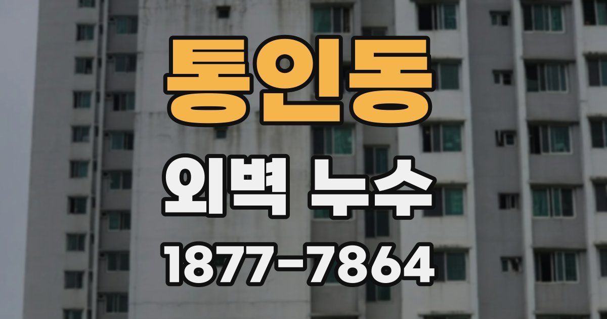 통인동 외벽 누수