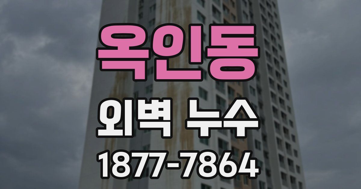 옥인동 외벽 누수
