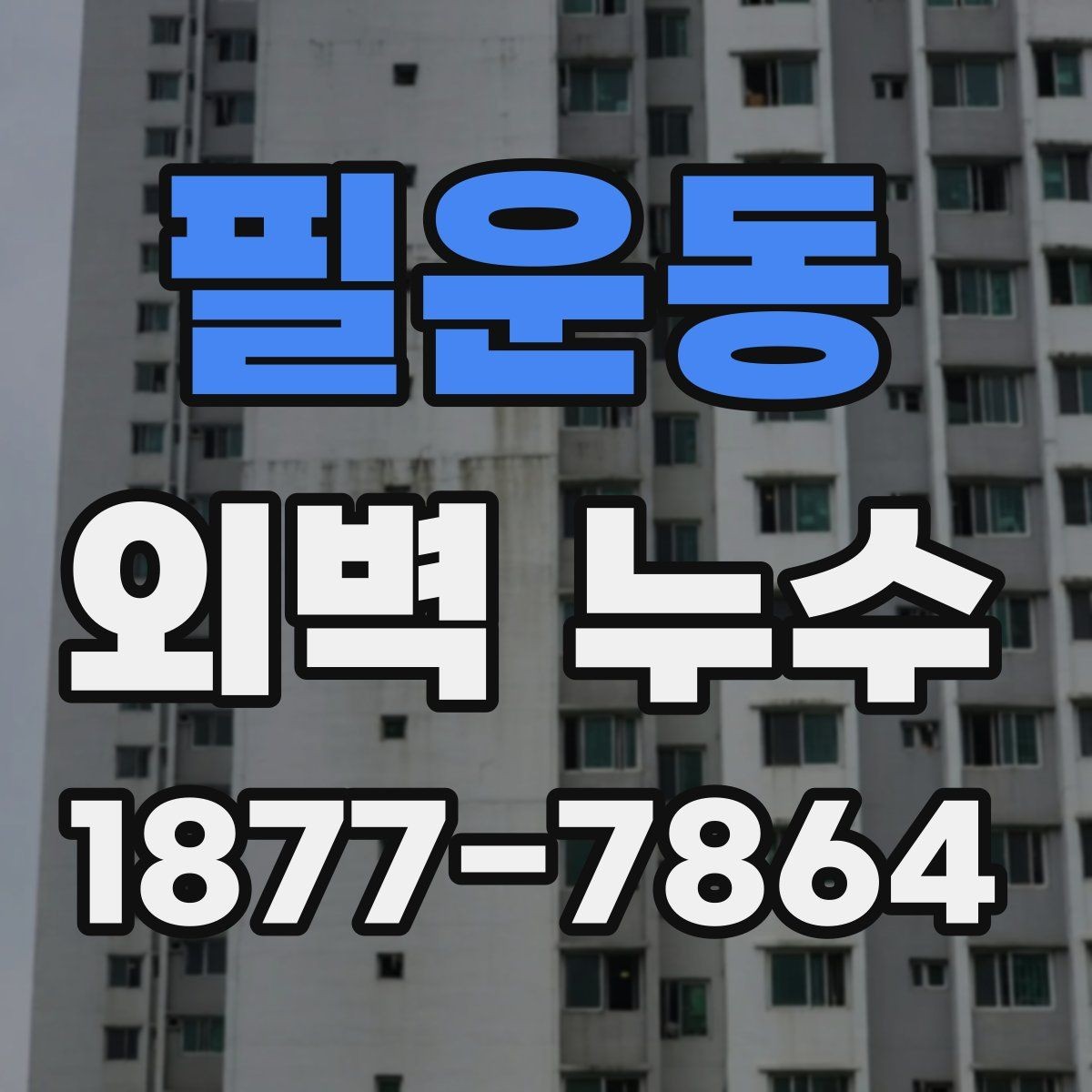 필운동 외벽 누수 의심 벽면의 체크리스트